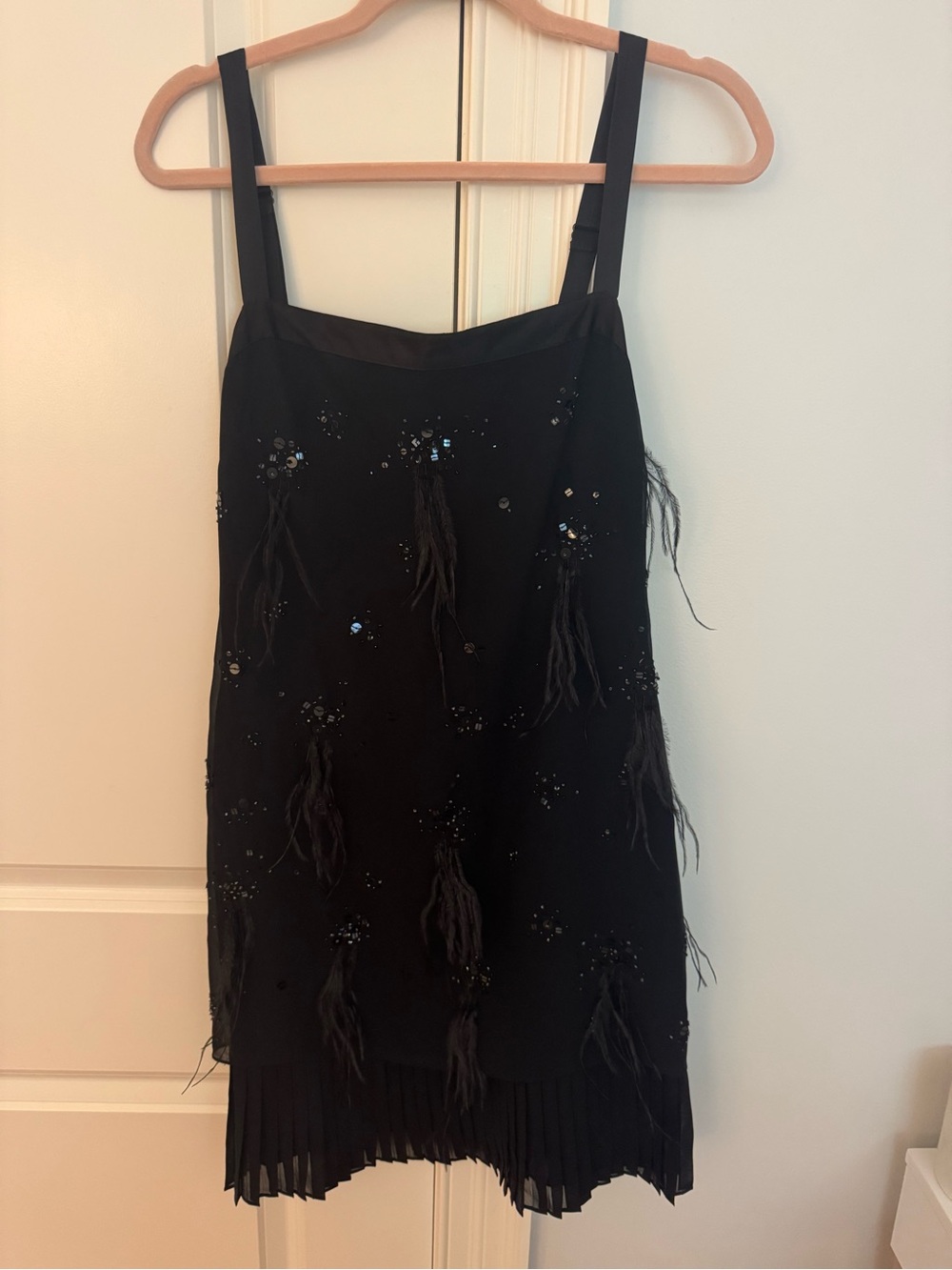 BCBGMaxAzria Black Embellished Mini Dress